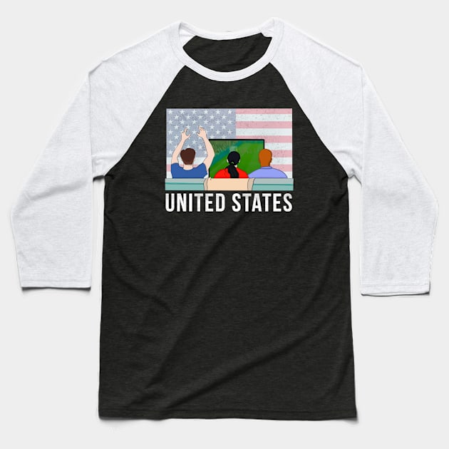 United States Fans Baseball T-Shirt by DiegoCarvalho